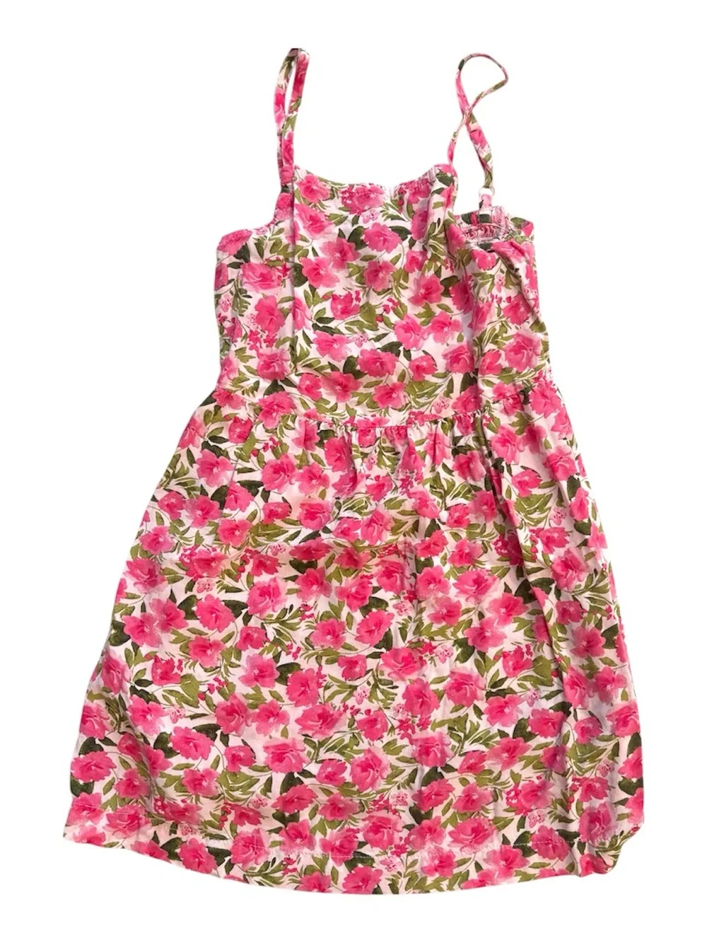 Lot Of 3 Girls Items: 2 Dresses 1 Romper Sz 6/6X/7 Pink Black Summer Vacation